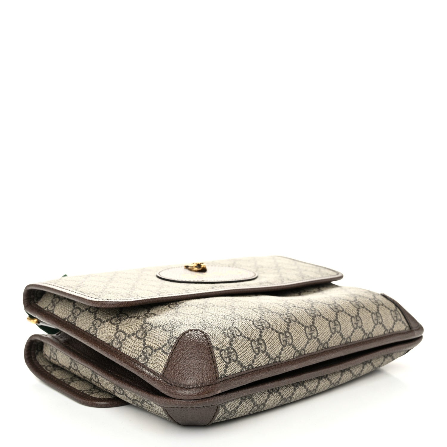 Gucci GG Supreme Monogram Web Neo Vintage Double Flap Messenger Bag Beige New Acero 4 of 12