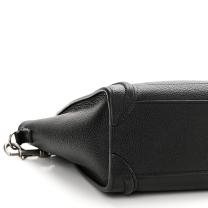 Celine Drummed Calfskin Nano Luggage Black 9 of 15