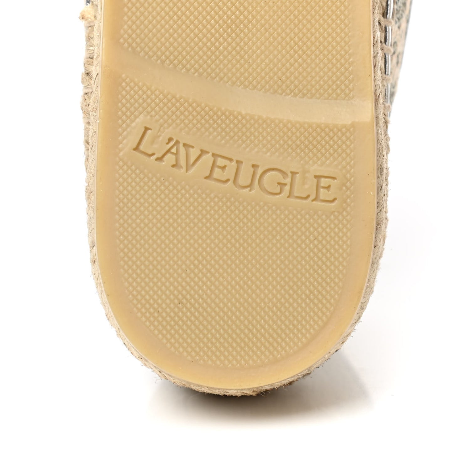Lame Nappa GG Monogram Espadrilles 35 Silver Beige
