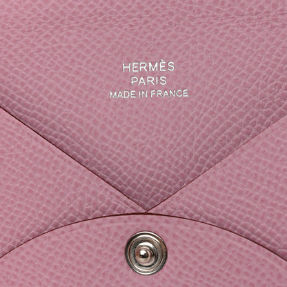 Hermes Epsom Calvi Card Case Mauve Sylvestre 4 of 8