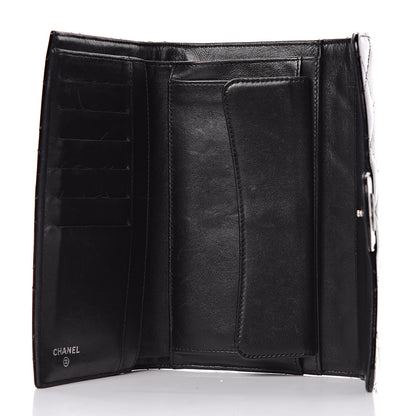 Chanel Patent Quilted Large Flap Wallet Black 5 of 13