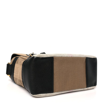 Burberry Canvas Mega Check Baildon Messenger Bag Black 4 of 10
