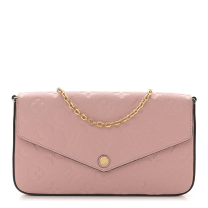 Louis Vuitton Empreinte Pochette Felicie Chain Wallet Rose Poudre 1 of 9