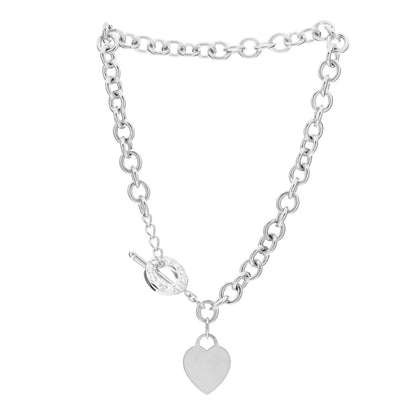 Tiffany Sterling Silver Heart Tag Toggle Necklace 2 of 3