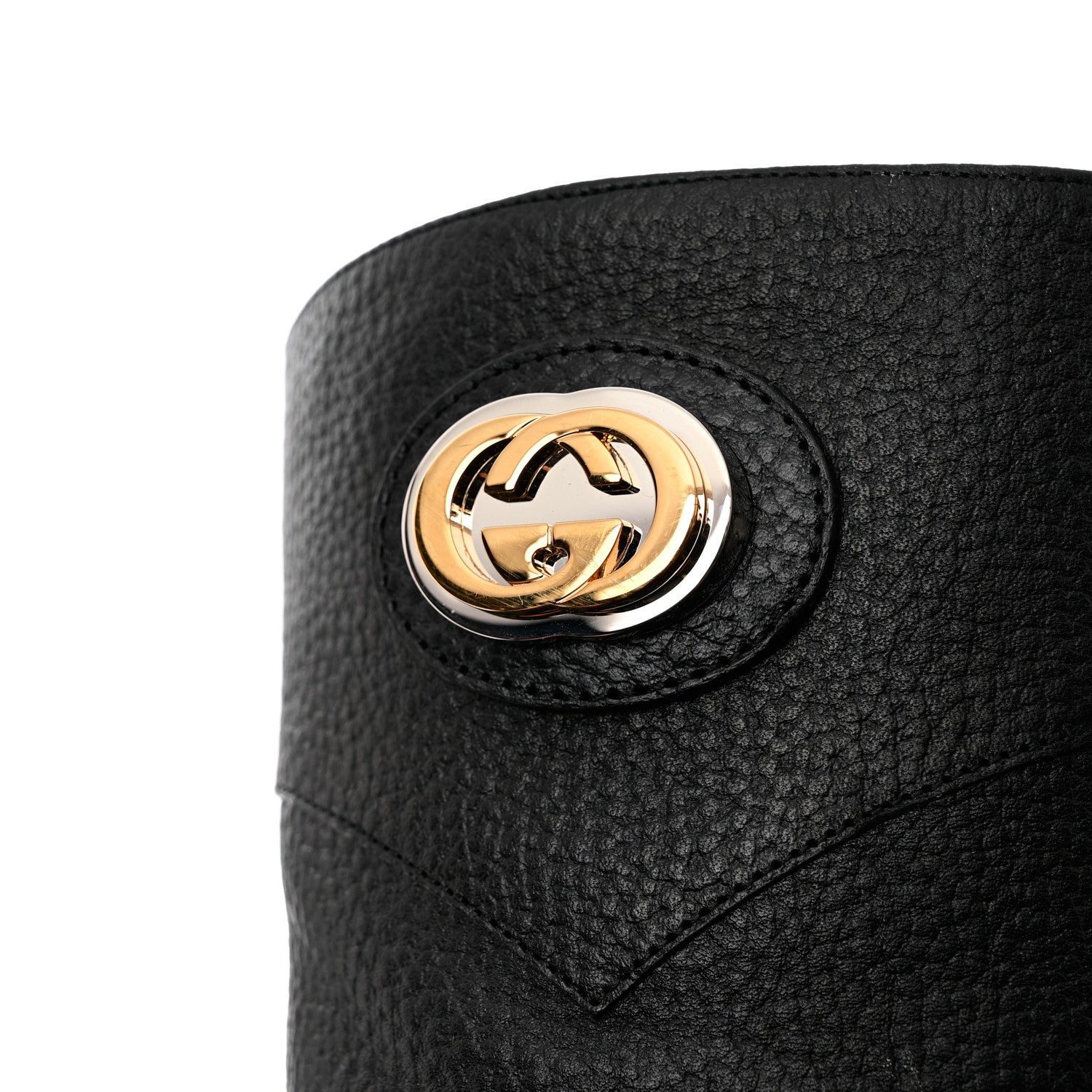 Gucci Austin Calfskin Interlocking G Ankle Boots 36.5 Black 11 of 16