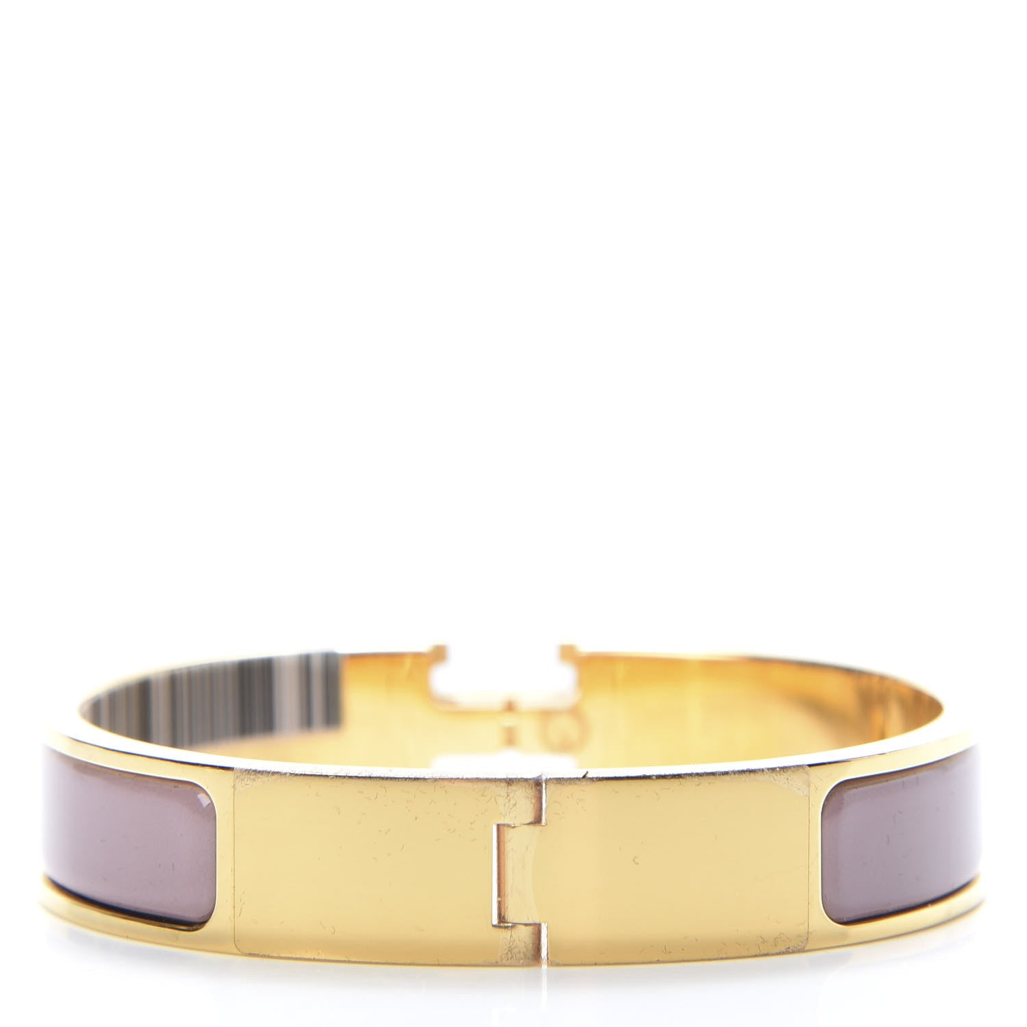 Hermes Enamel Narrow Clic Clac H Bracelet PM Bois De Rose 3 of 6