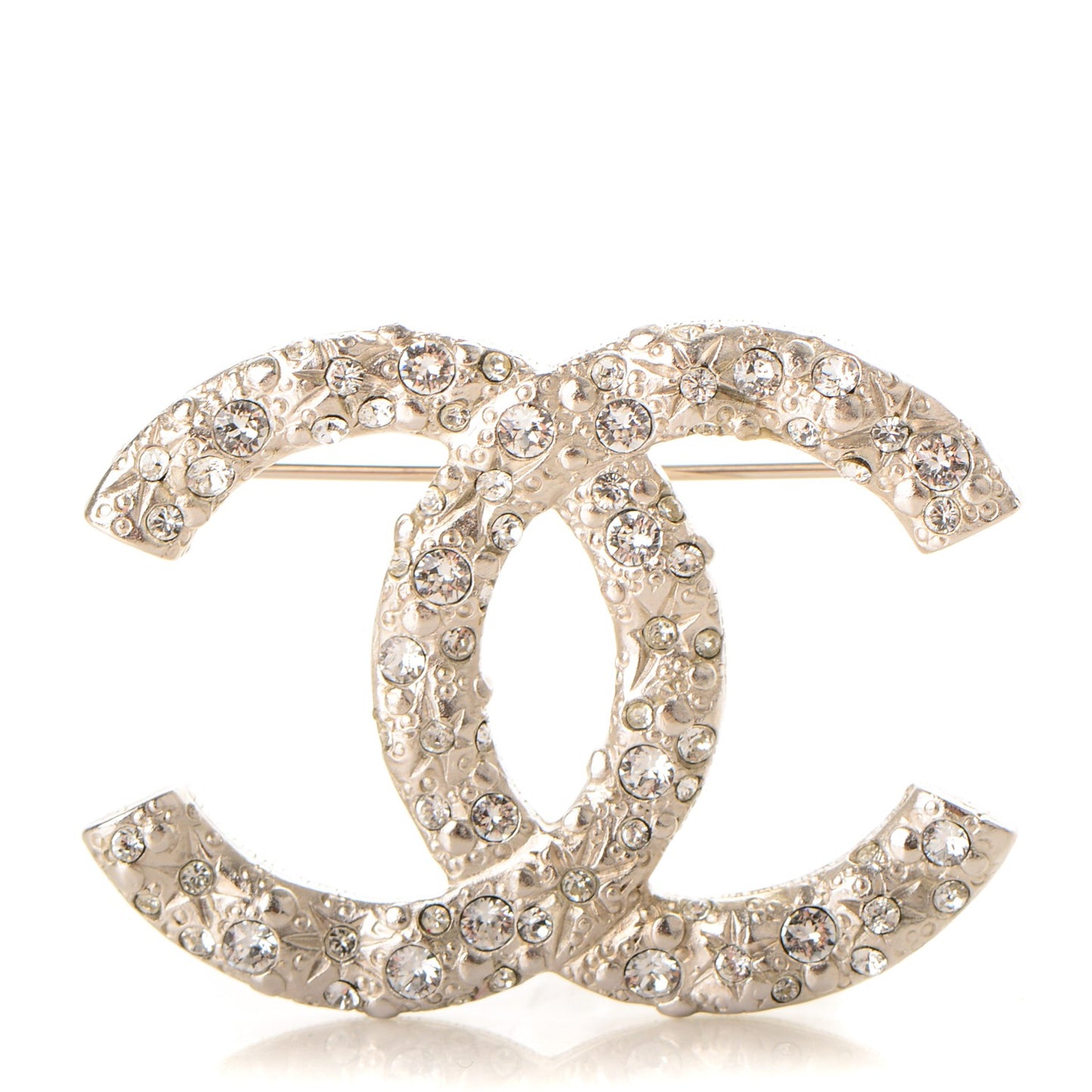 Crystal CC Brooch Silver