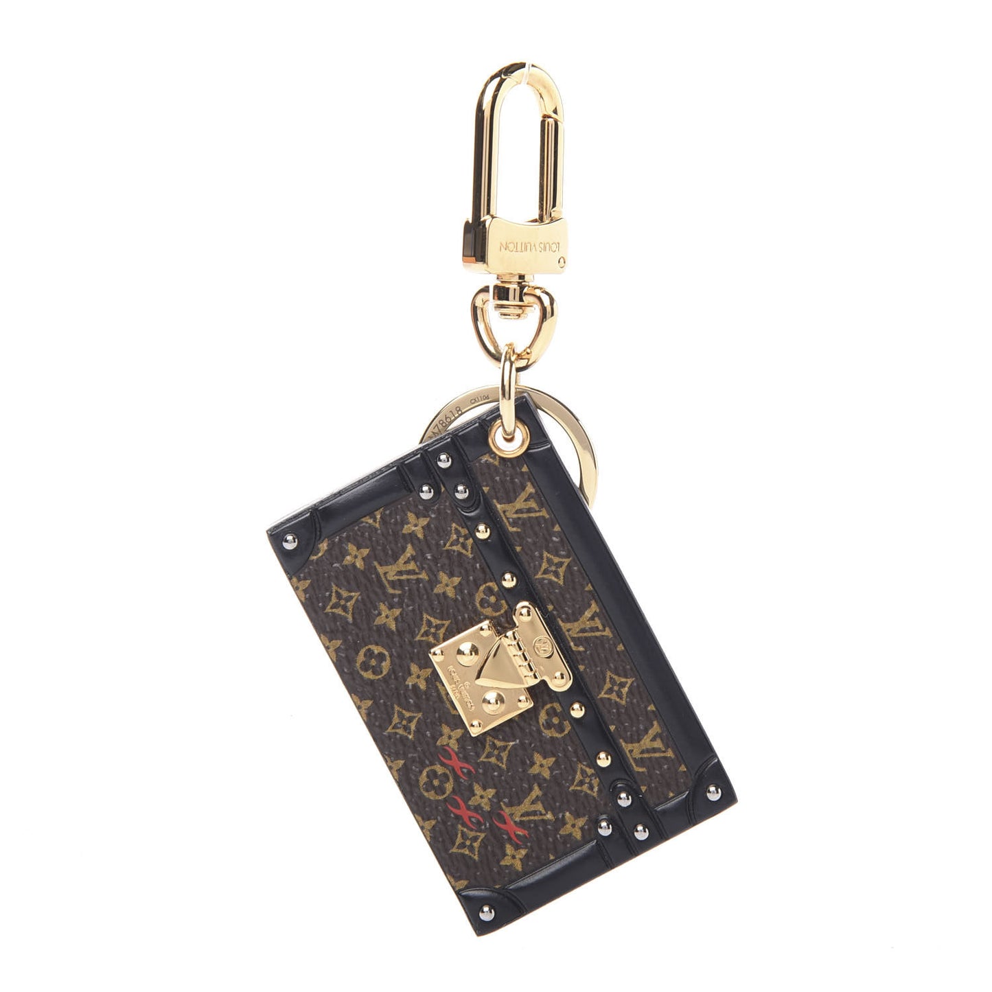 Petite Malle Bag Charm Key Holder Brown