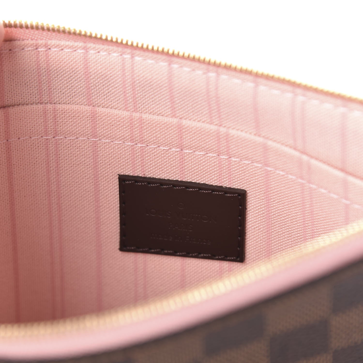 Louis Vuitton Damier Ebene Neverfull MM GM Pochette Rose Ballerine 8 of 9