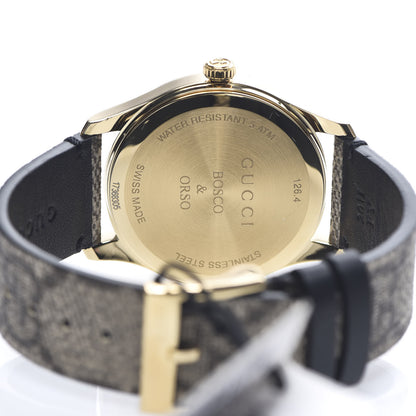 Gucci Stainless Steel Canvas 38mm G-Timeless GG Supreme Bosco Quartz Watch Brown 4 of 7