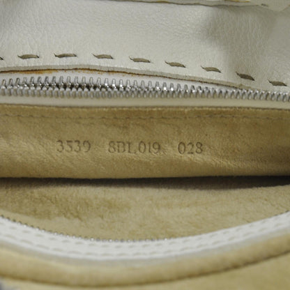 Fendi Calfskin Romano Selleria Bowler White 10 of 10