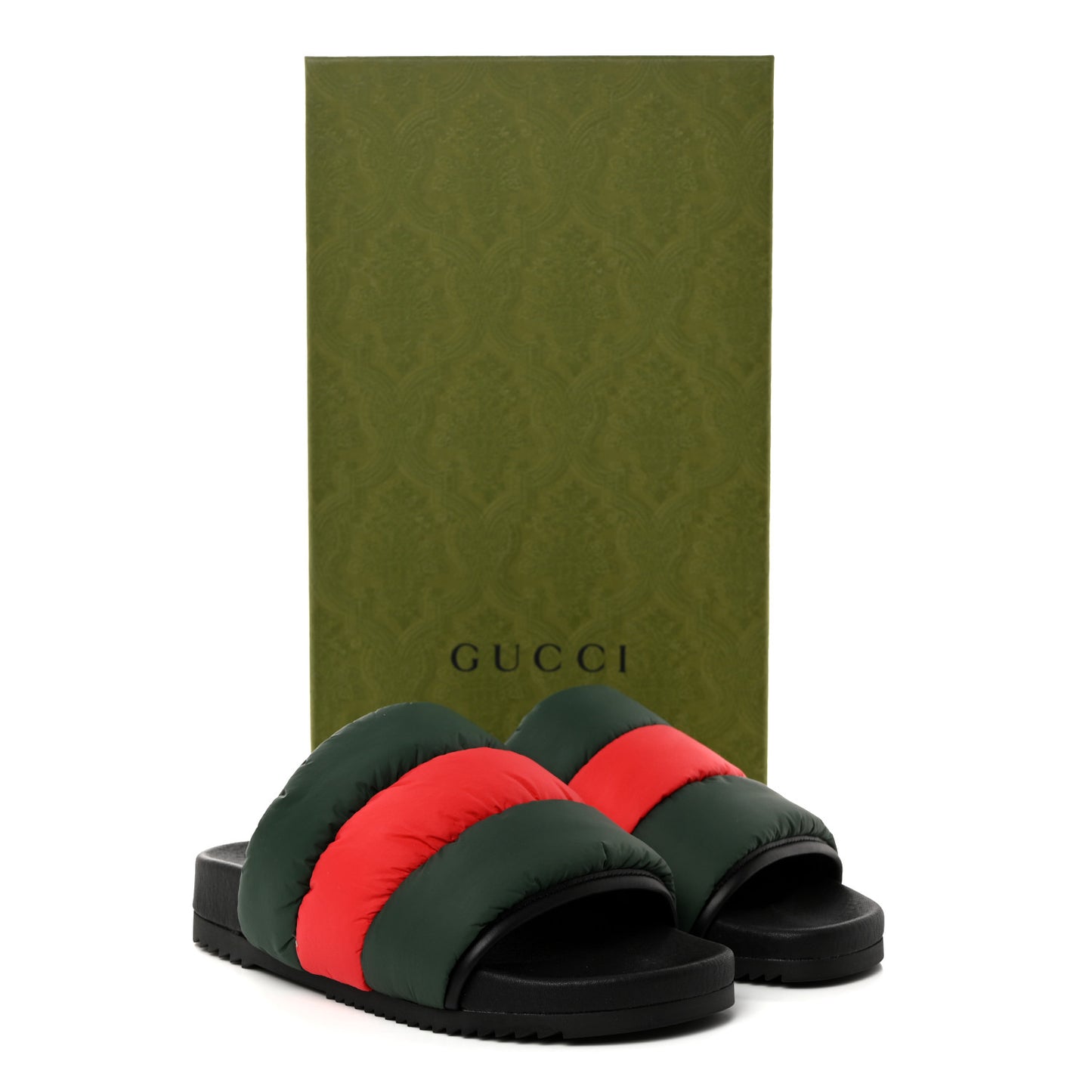 Nylon Web Womens Slide Sandals 36 Black Green Red