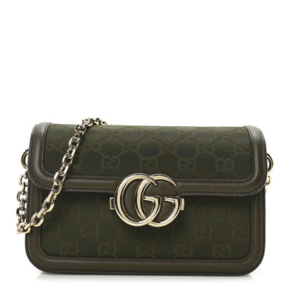 Gucci Monogram Go Small Shoulder Bag Forest Green 1 of 11