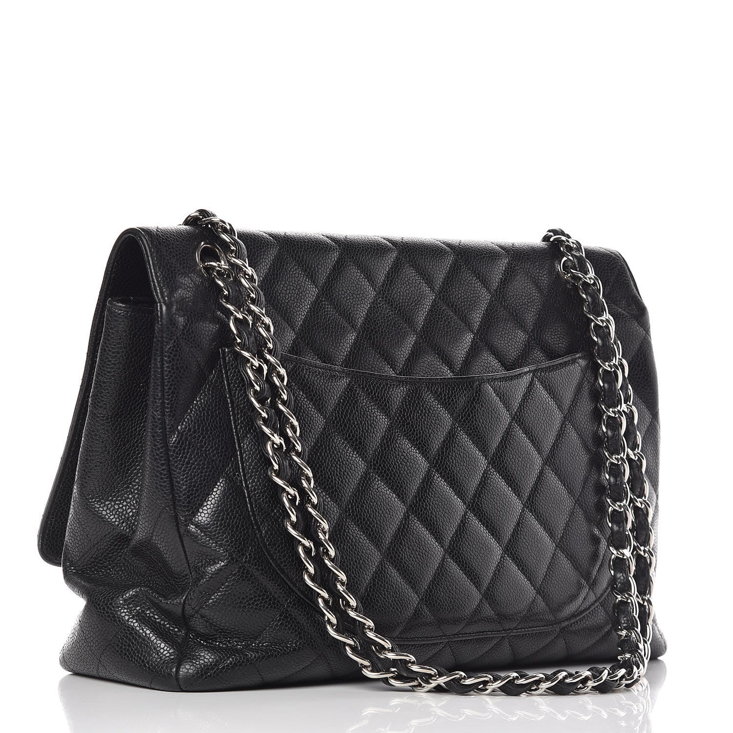 Chanel Caviar Quilted Maxi Single Flap Black 3 of 14