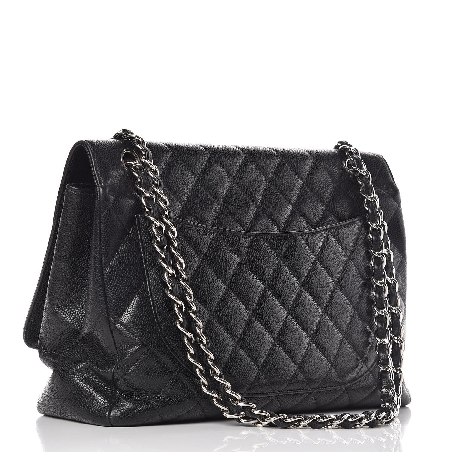 Caviar Quilted Maxi Single Flap Black