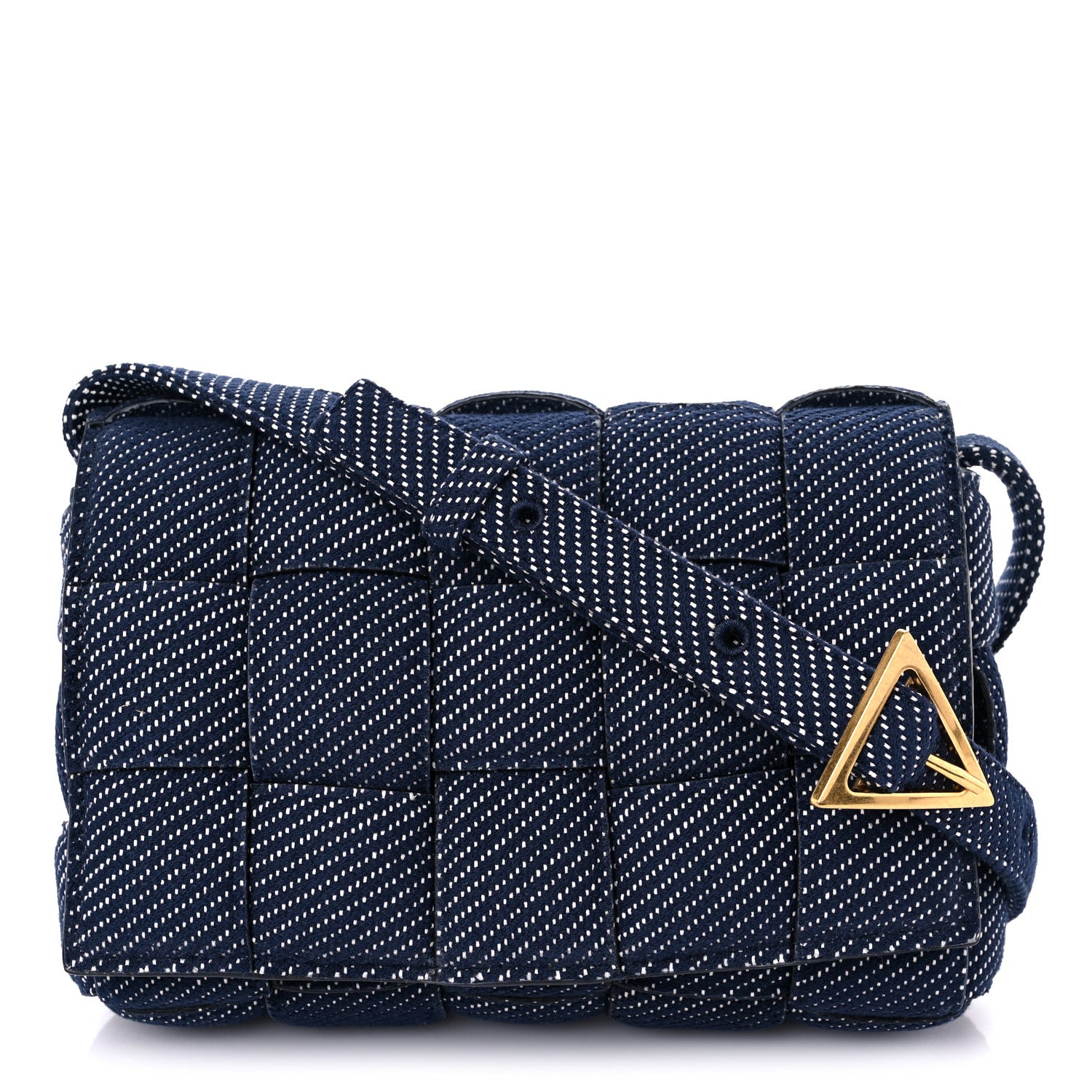 Bottega Veneta Denim Maxi Intrecciato Padded Cassette High Frequency Crossbody Bag Indigo 1 of 7