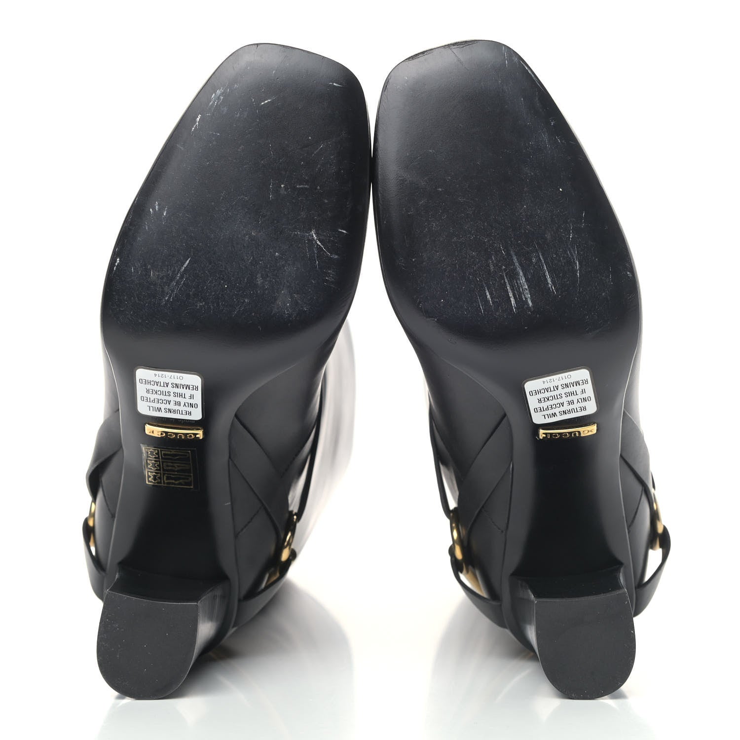 Gucci Calfskin Tess Horsebit Tall Boots 39.5 Black 4 of 4