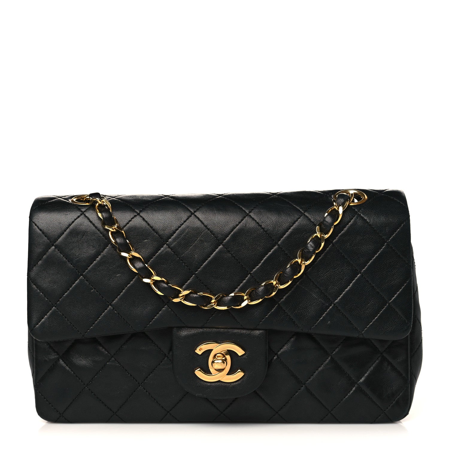 Chanel Lambskin Quilted Small Double Flap Black 1 of 10