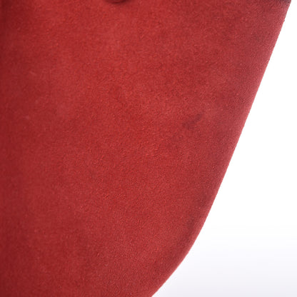 Celine Drummed Calfskin Suede Medium Trapeze Coquelicot 11 of 17