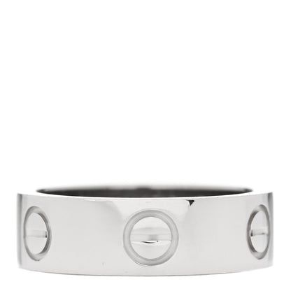 Cartier 18K White Gold 5.5mm LOVE Ring 50 5.25 1 of 4