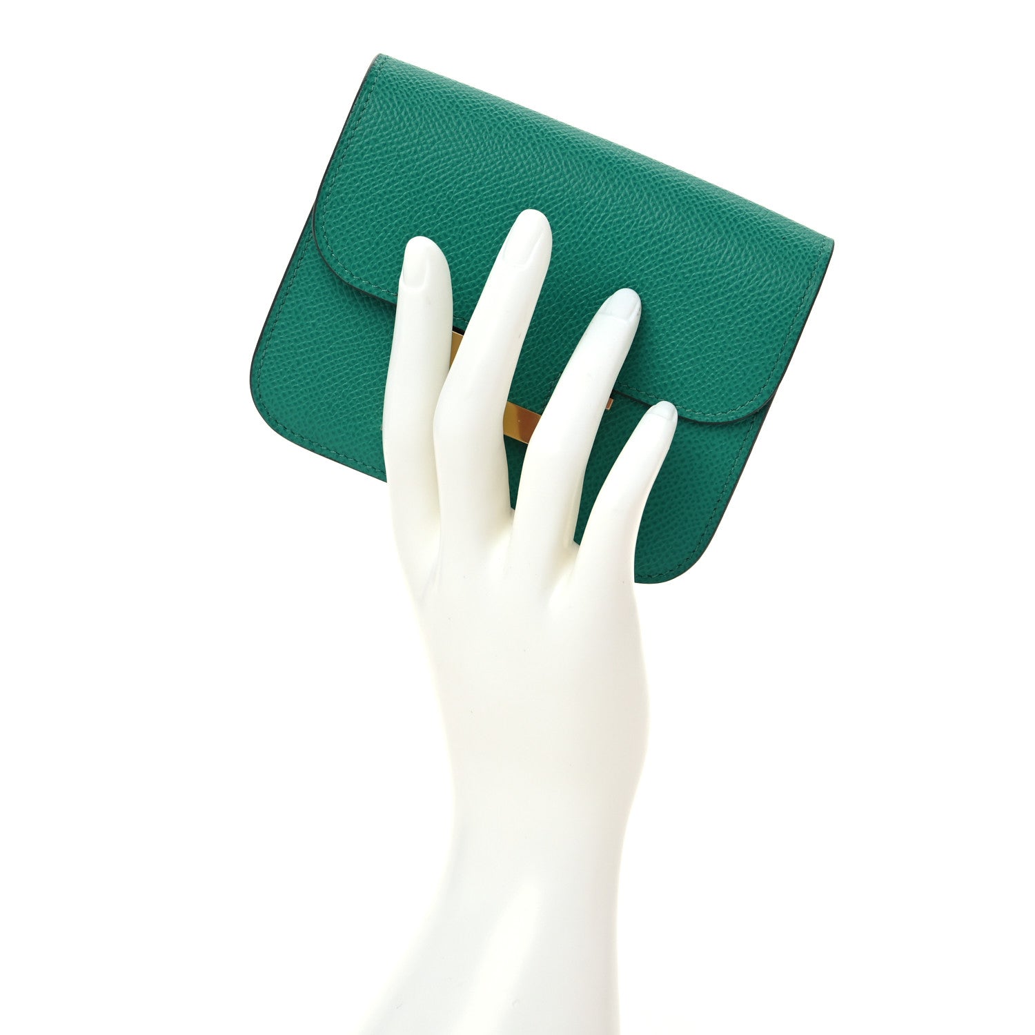 Hermes Epsom Constance Slim Wallet Vert Jade 2 of 9
