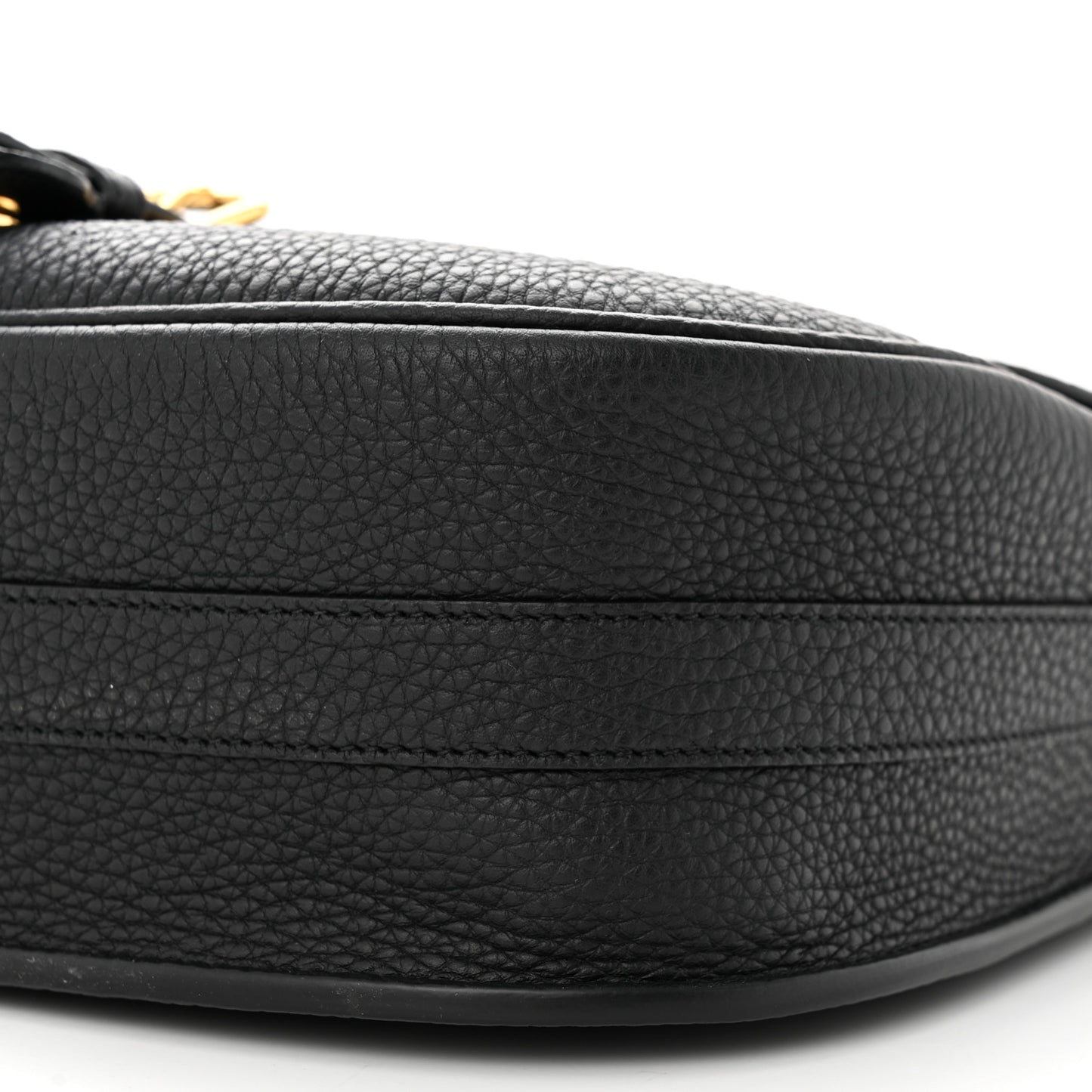 Grained Calfskin Large Bobby Flap Black