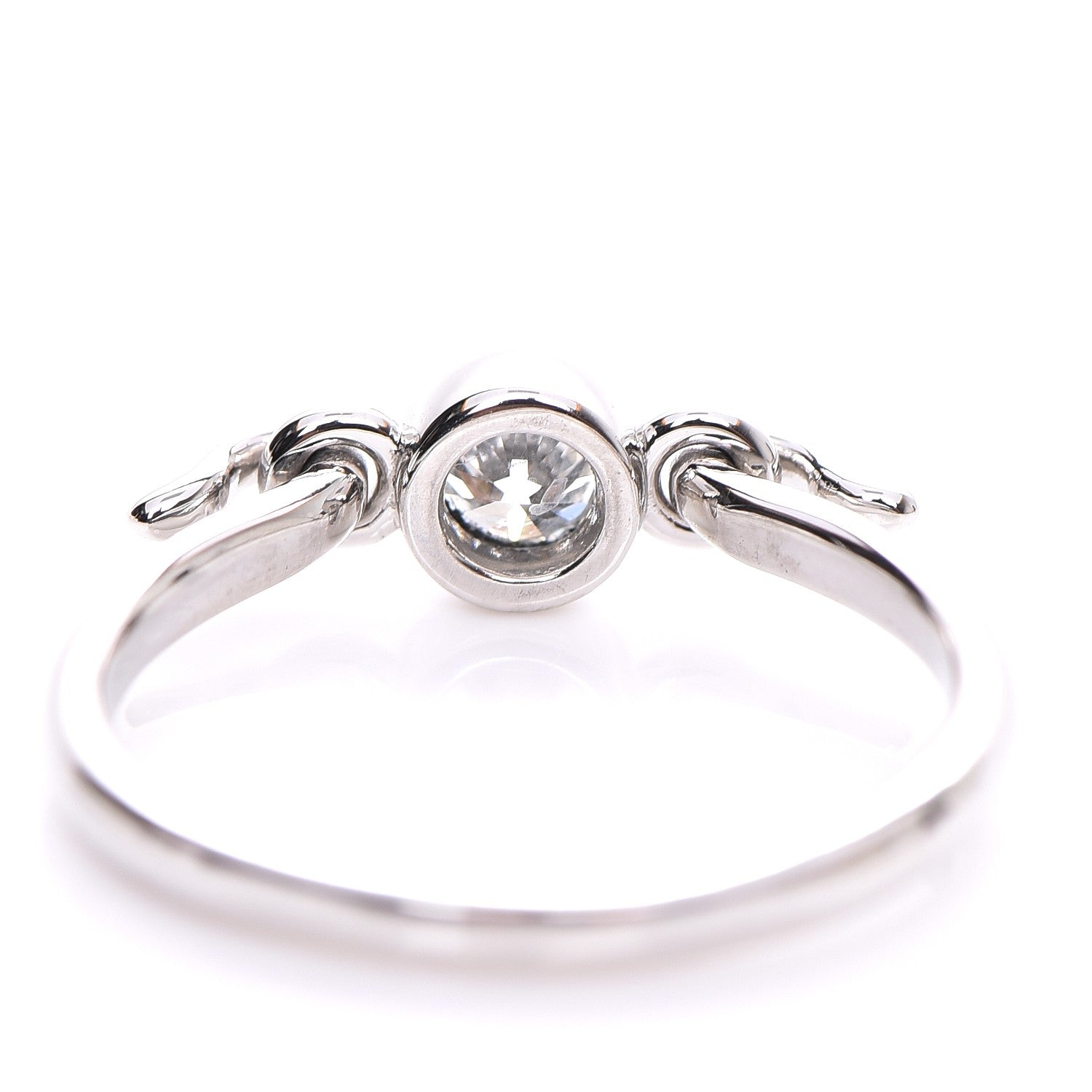 Tiffany Platinum Diamond Elsa Peretti Swan Ring 5.25 4 of 5