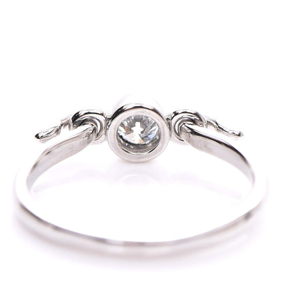 Tiffany Platinum Diamond Elsa Peretti Swan Ring 5.25 4 of 5