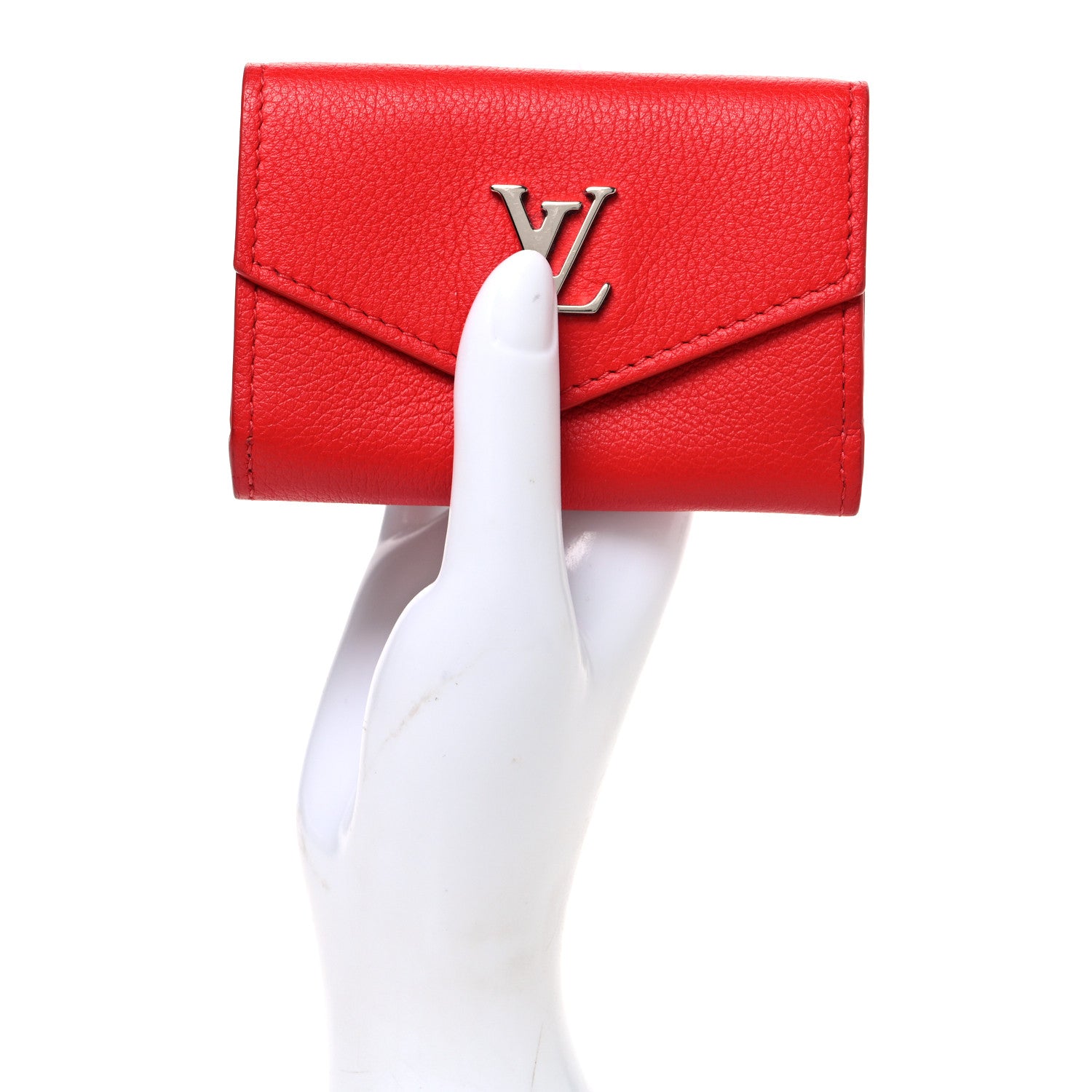 Louis Vuitton Calfskin Lockmini Wallet Kabuki 2 of 9