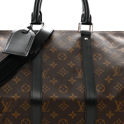 Louis Vuitton Monogram Macassar Keepall Bandouliere 45 6 of 9