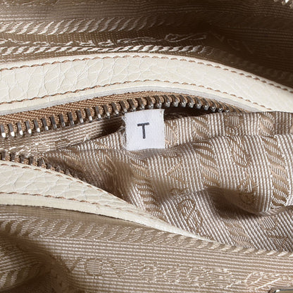 Prada Vitello Daino Print Bowler Talco 7 of 10