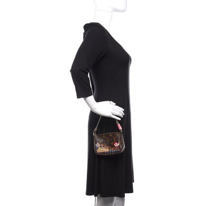Louis Vuitton Monogram 2020 Christmas Animation Roller Coaster Mini Pochette Accessories Pivoine 2 of 8