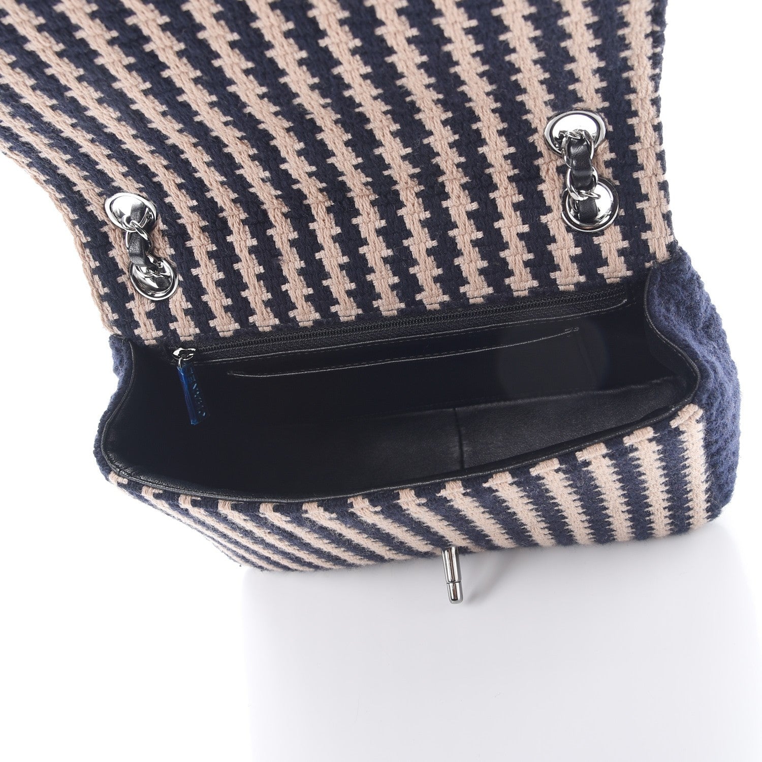 Chanel Tweed Small Elementary Chic Flap Blue Beige 5 of 10