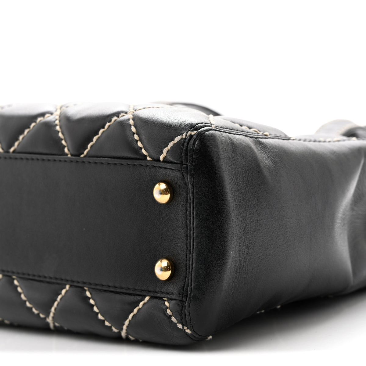 Chanel Calfskin Wild Stitch Medium Tote Black 10 of 10