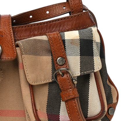 Burberry Prorsum House Check Bridle Calfskin Shoulder Bag Dark Tan 12 of 20