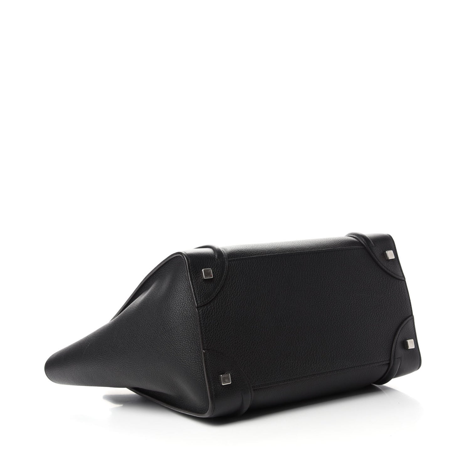 Drummed Calfskin Mini Luggage Black