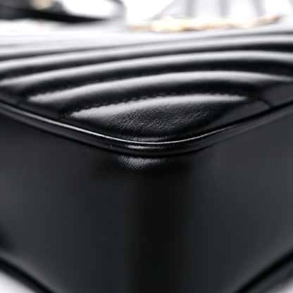 Saint Laurent Calfskin Matelasse Monogram Lou Camera Bag Black 8 of 16