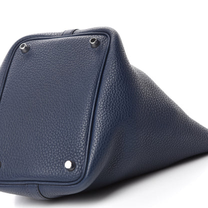 Hermes Taurillon Clemence Picotin Lock 18 PM Bleu Abysse 7 of 10