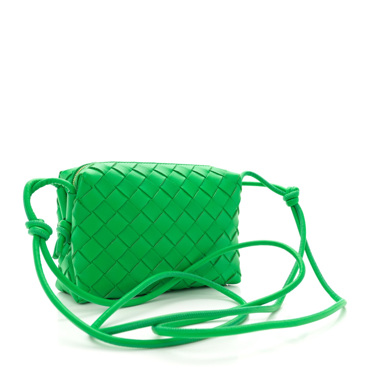 Nappa Intrecciato Mini Loop Camera Bag Parakeet