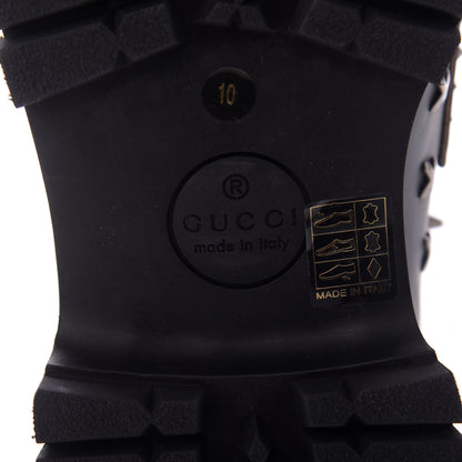Gucci Cordovan Lux Studded Mens Harald Horsebit Ankle Boots 10 Black 8 of 10