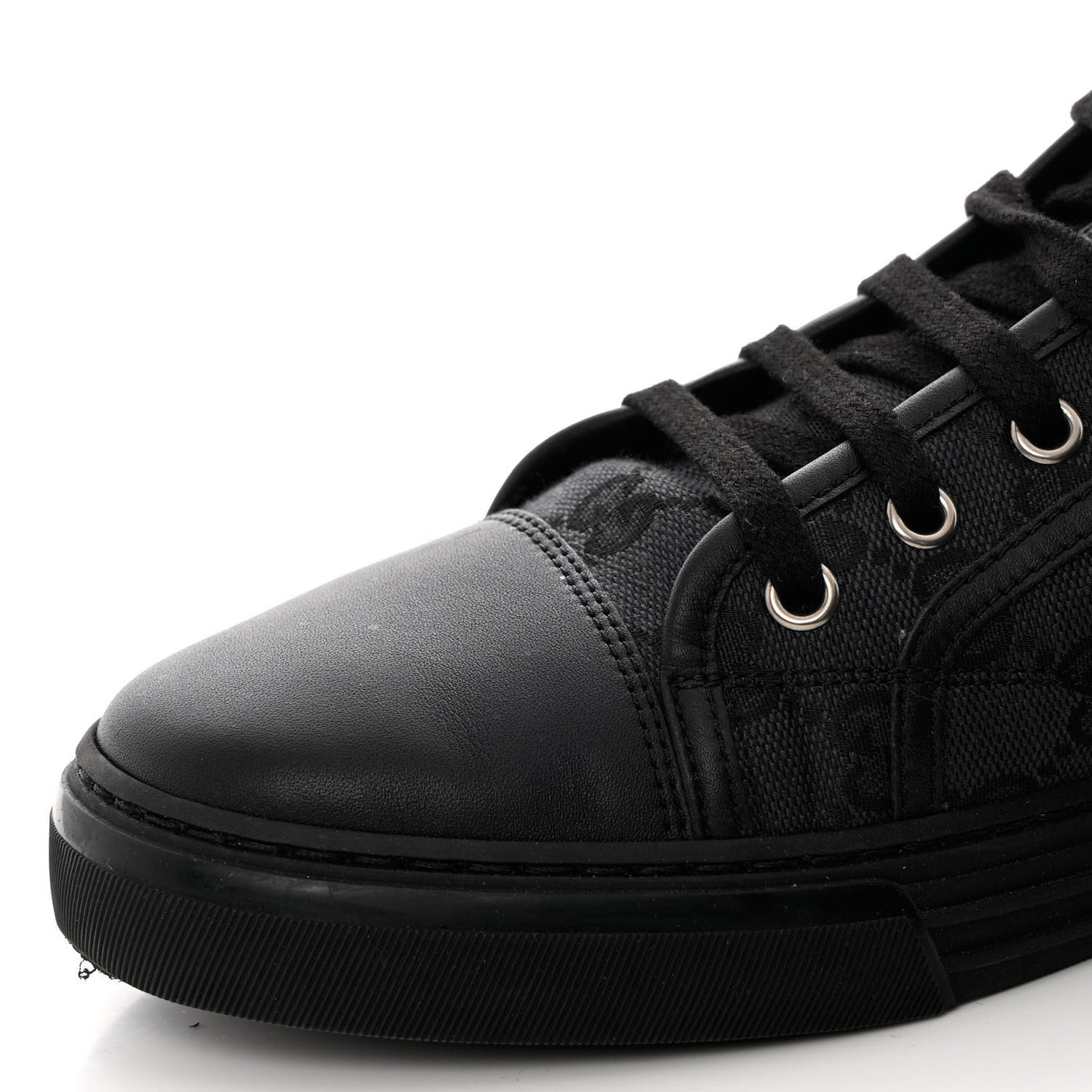 Monogram Mens High Top Sneakers 8 Black