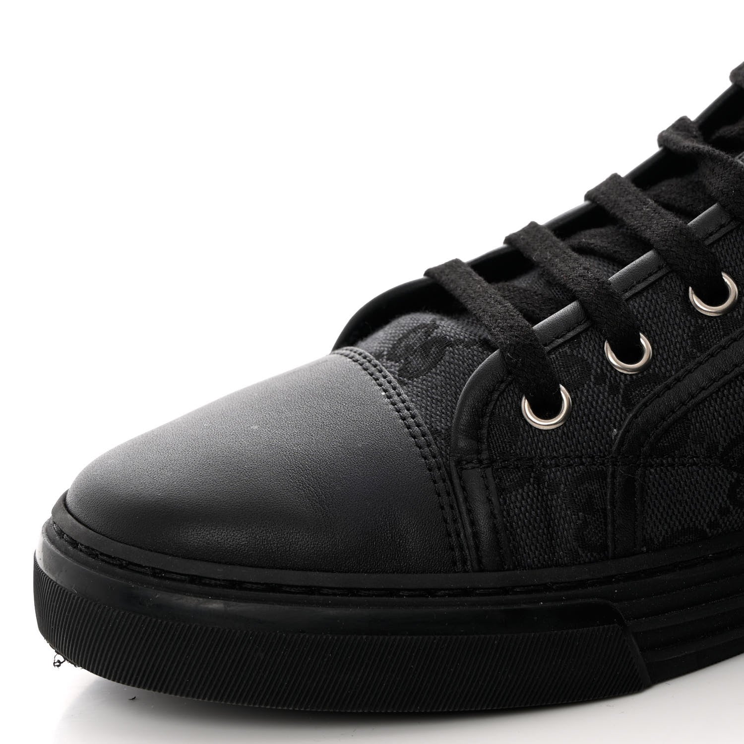Gucci Monogram Mens High Top Sneakers 8 Black 9 of 12