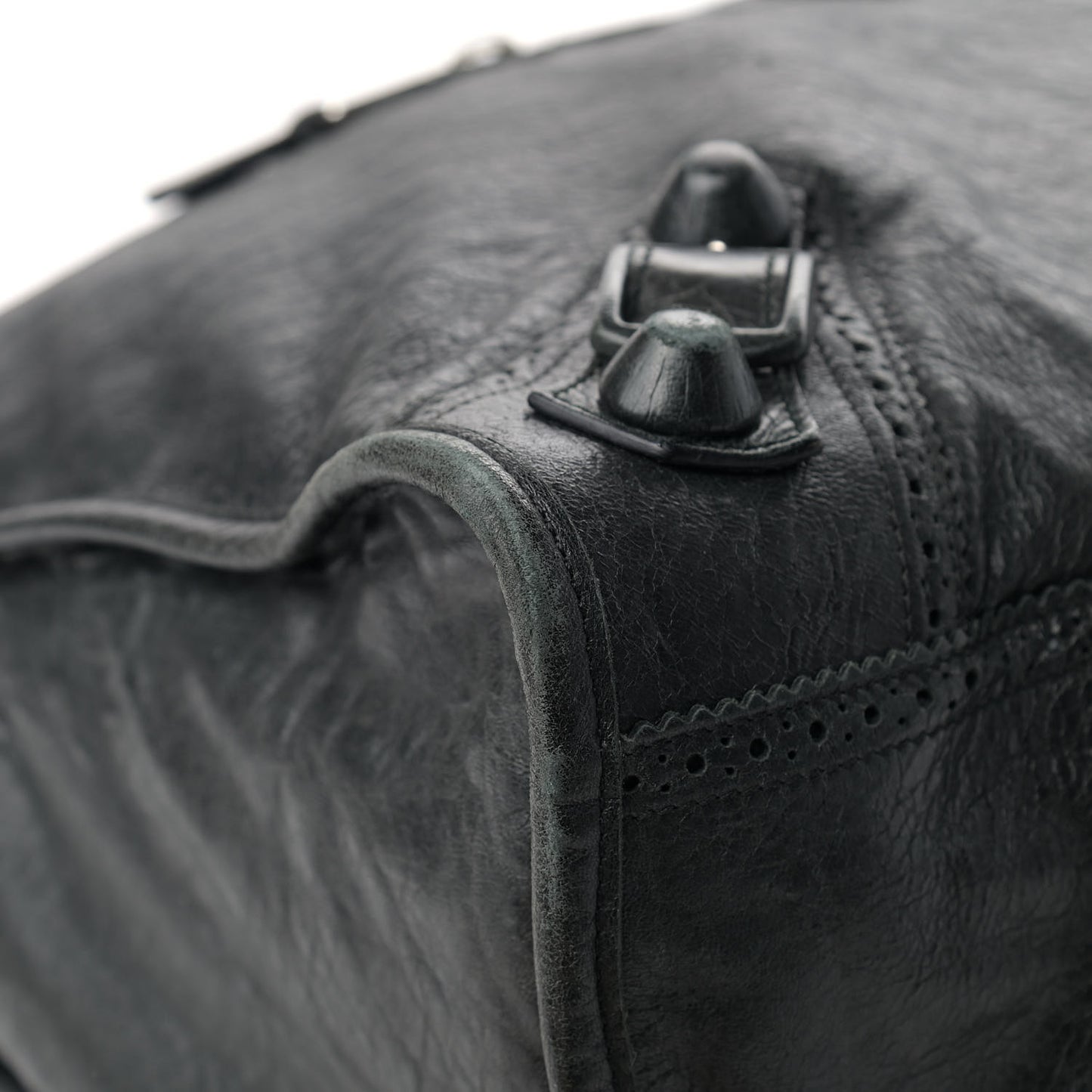 Agneau Giant Brogues Hardware Weekender Black