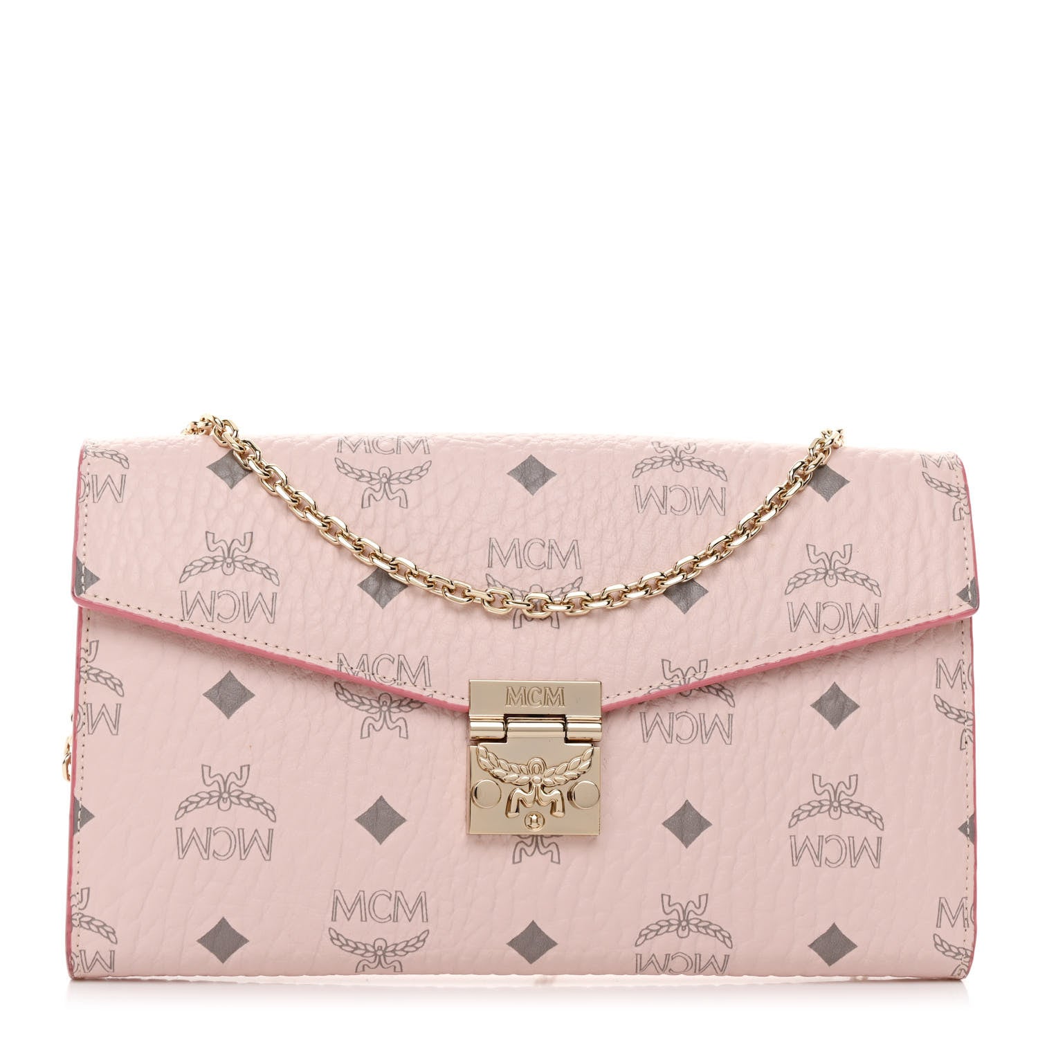 MCM Visetos Medium Patricia Wallet On Chain Soft Pink 1 of 9
