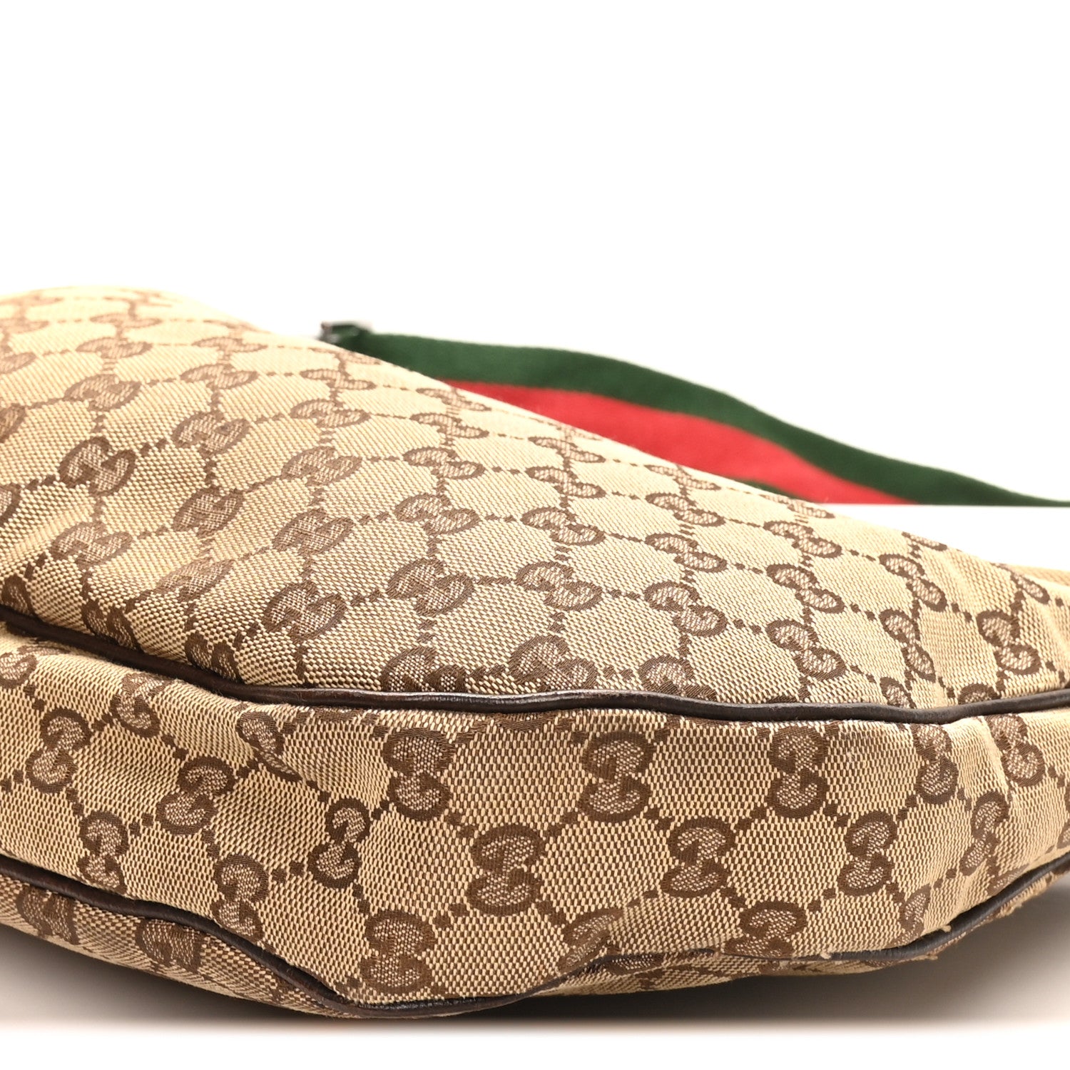 Gucci Monogram Web Medium Half Moon Hobo Dark Brown 9 of 9