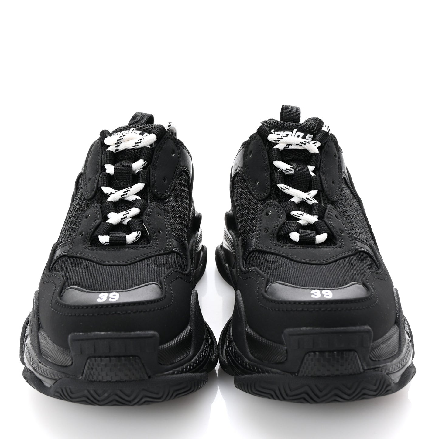 Fabric Mesh Womens Triple S Mule Sneakers 39 Black