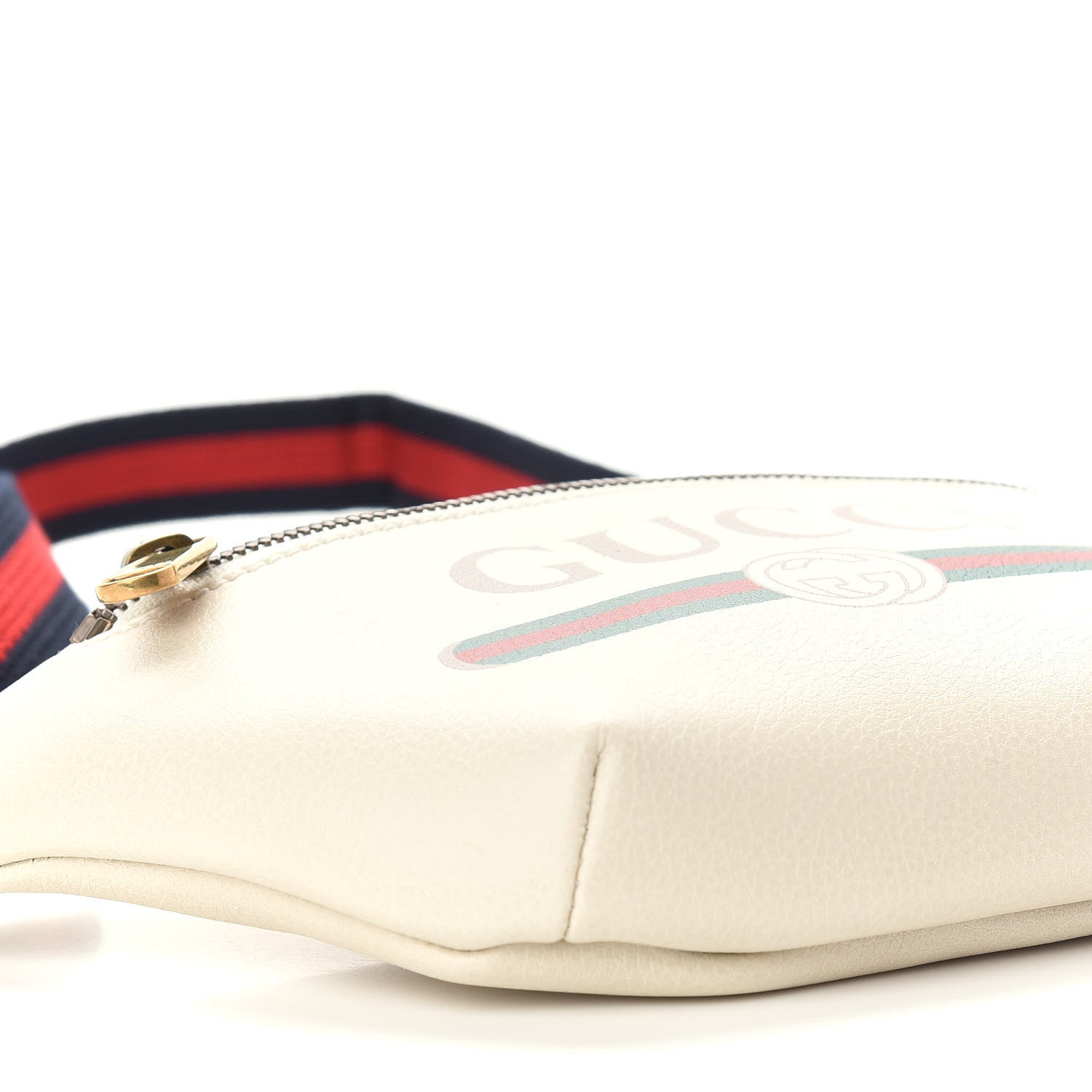 Gucci Grained Calfskin Small Logo Belt Bag White 7 of 8