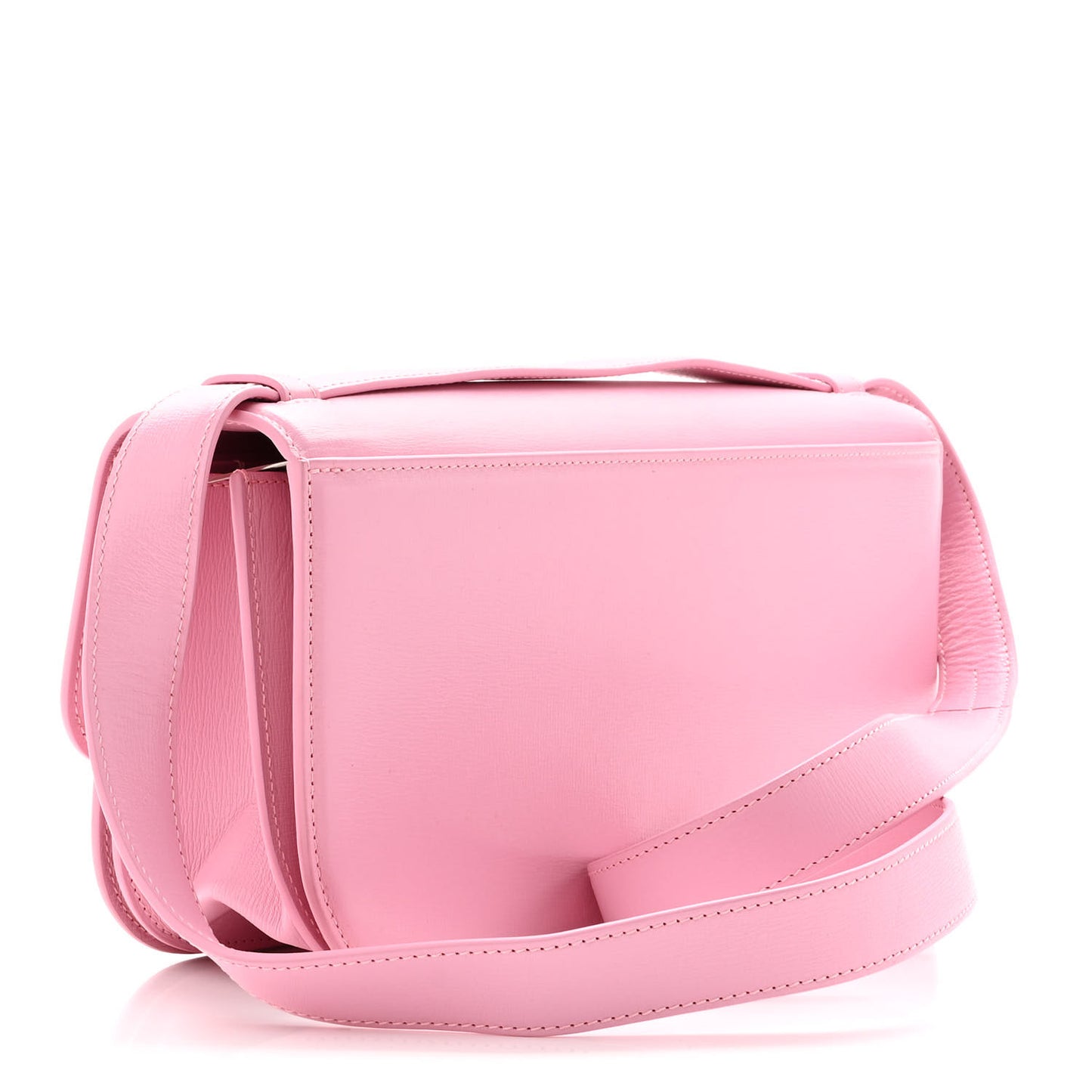 Calfskin Stripe Embossed Medium Gossip Bag Candy Pink