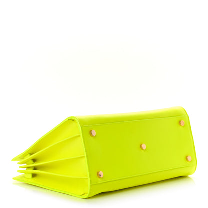 Saint Laurent Calfskin Small Sac De Jour Bag Neon Yellow 4 of 12