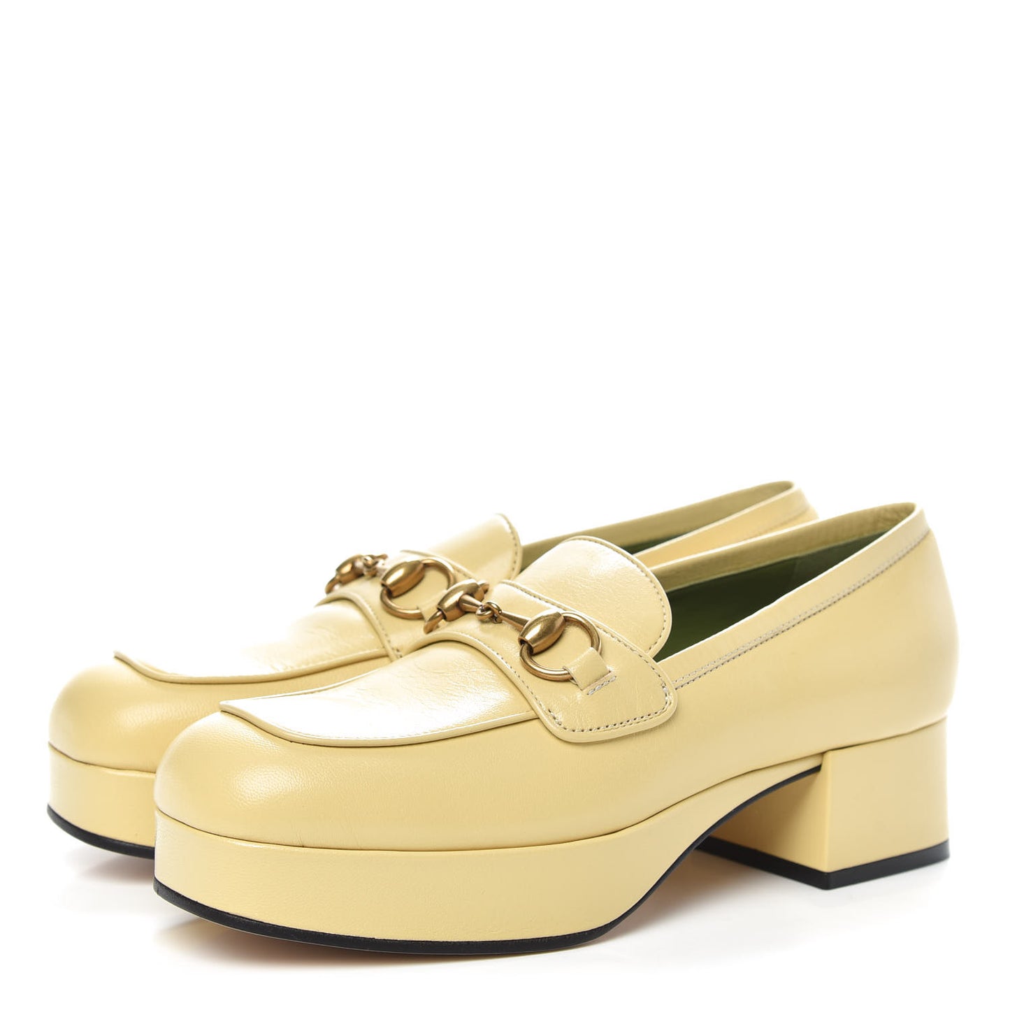 Goatskin Houdan Platform Loafers 37.5 Burro